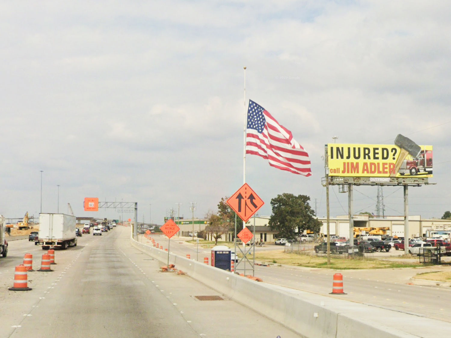 Google Street View Jim Adler The Hammer Billboard Irving TX