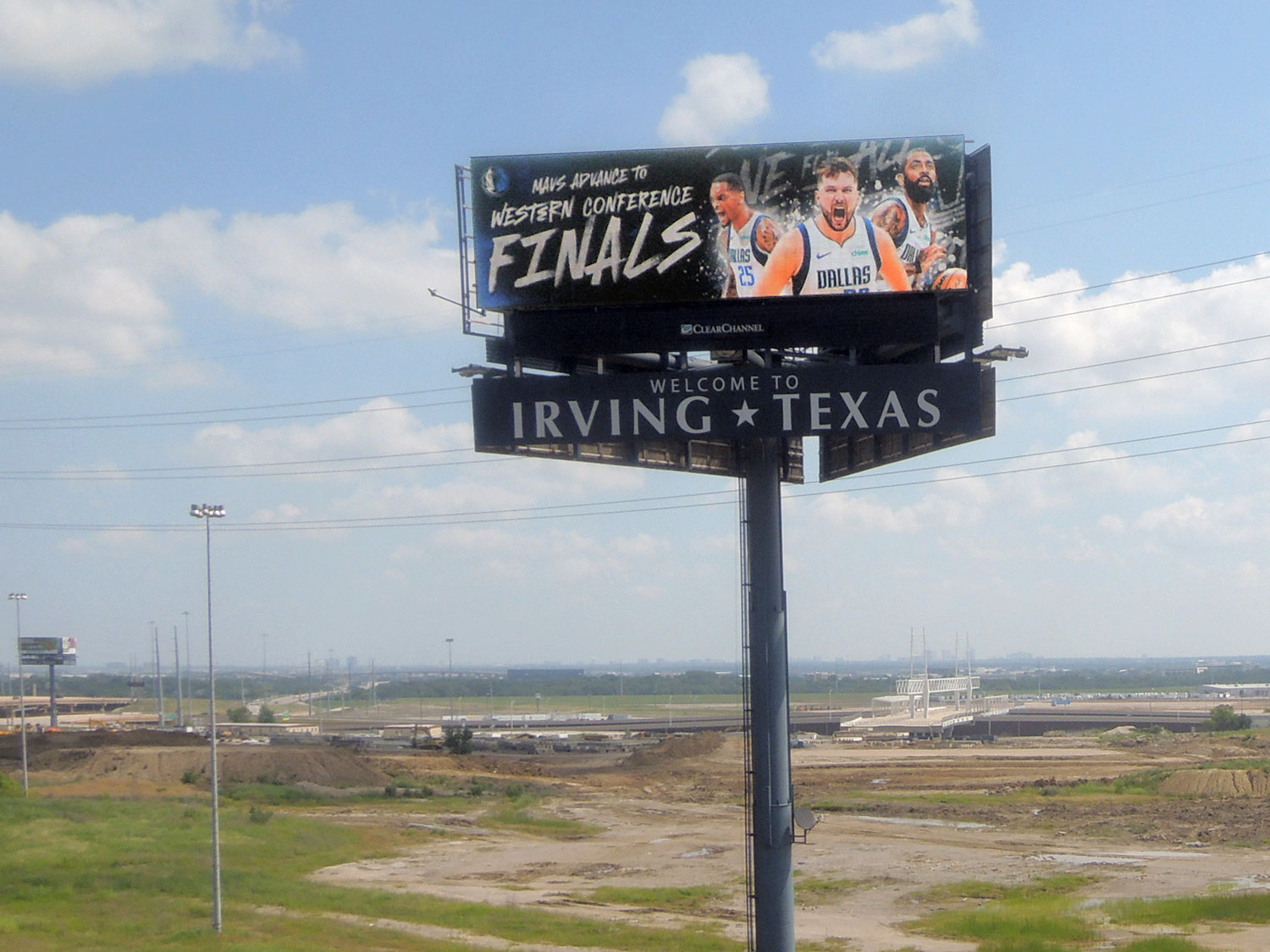 May 2024 - Irving Texas Billboard of Dallas Mavericks - Photo Credit DFW Freeways