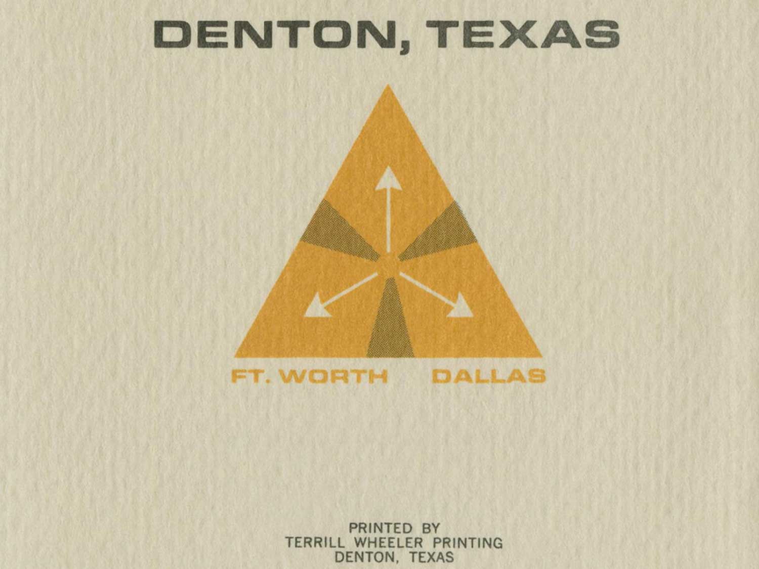 North Texas Golden Triangle Brochure Credited from UNT Archives of Texas History