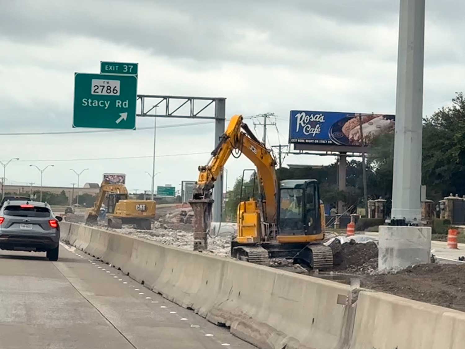 US 75 Central Expressway Bilbloard with Rosas Cafe in Allen TX