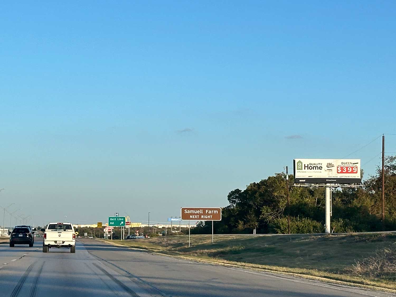 Highway 80 Billboard in Mesquite by Samuell Farms